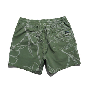 Volcom Lido Print 16" Men's Boardshorts - Light Olive