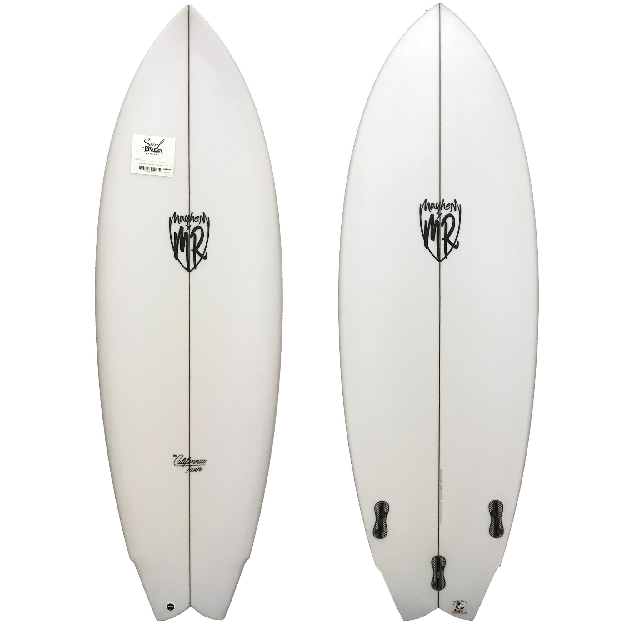 Lost MR California Twin Swallow 5'8 Surfboard - FCS II