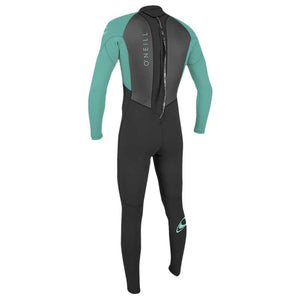 O'Neill Reactor-2 3/2mm Youth Back Zip Fullsuit Wetsuit - Black/Light Aqua