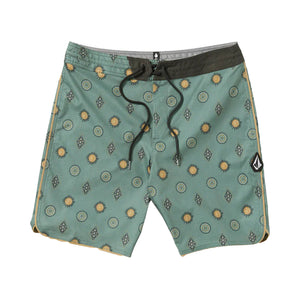 Volcom Mister Fib Scallop Stoney 19" Men's Boardshorts - Light Olive