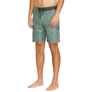 Volcom Mister Fib Scallop Stoney 19" Men's Boardshorts - Light Olive