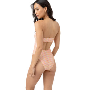 Rhythm Cayman Geo Strapless Women's One Piece - Mandarin