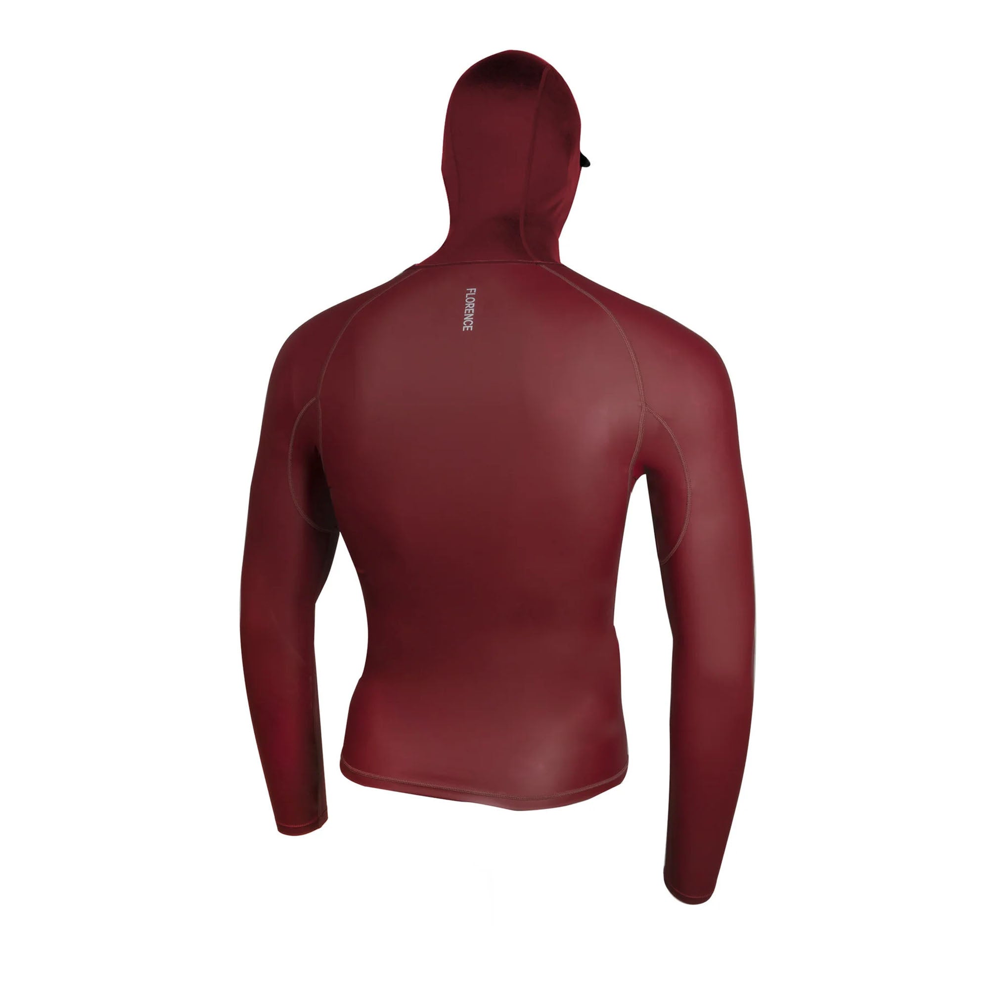 Florence Marine X Windshield Men's L/S Hooded Rashguard - Maroon