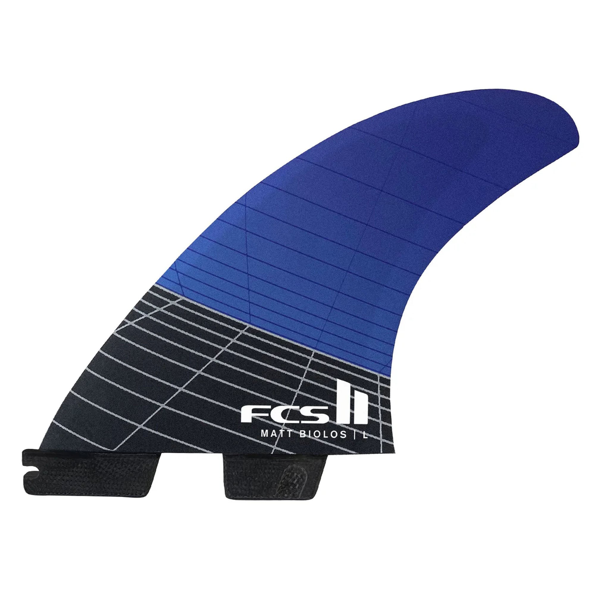 FCS II Lost MB Performance Core Carbon 5-Fin Surfboard Fins - Large/Blue