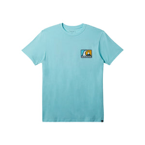 Quiksilver Mellow Bubble Mod Men's S/S T-Shirt - Light Blue Heather