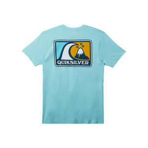 Quiksilver Mellow Bubble Mod Men's S/S T-Shirt - Light Blue Heather