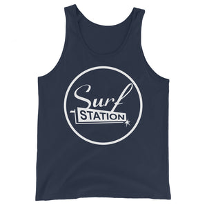 Surf Station Vegas Men's Tank Top White Print