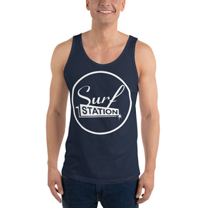 Surf Station Vegas Men's Tank Top White Print