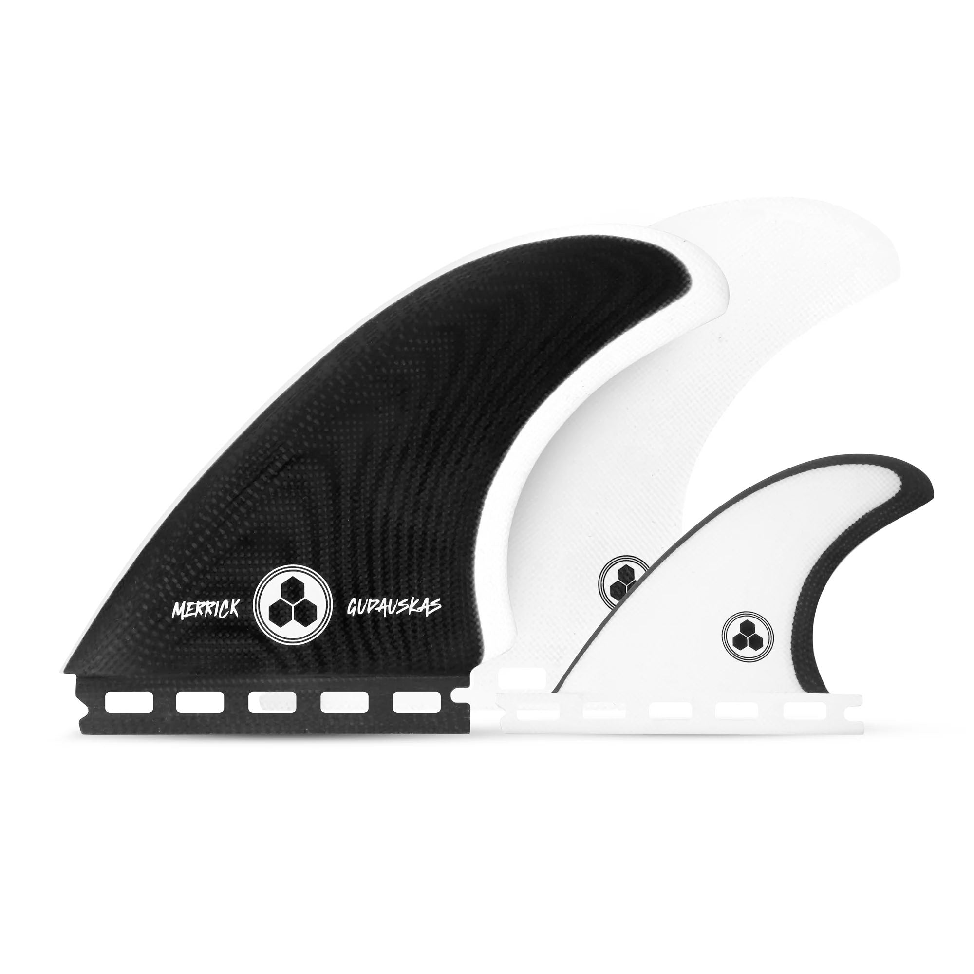 Channel Islands Merrick x Gudauskas 2+1 Fin Set - Black/White