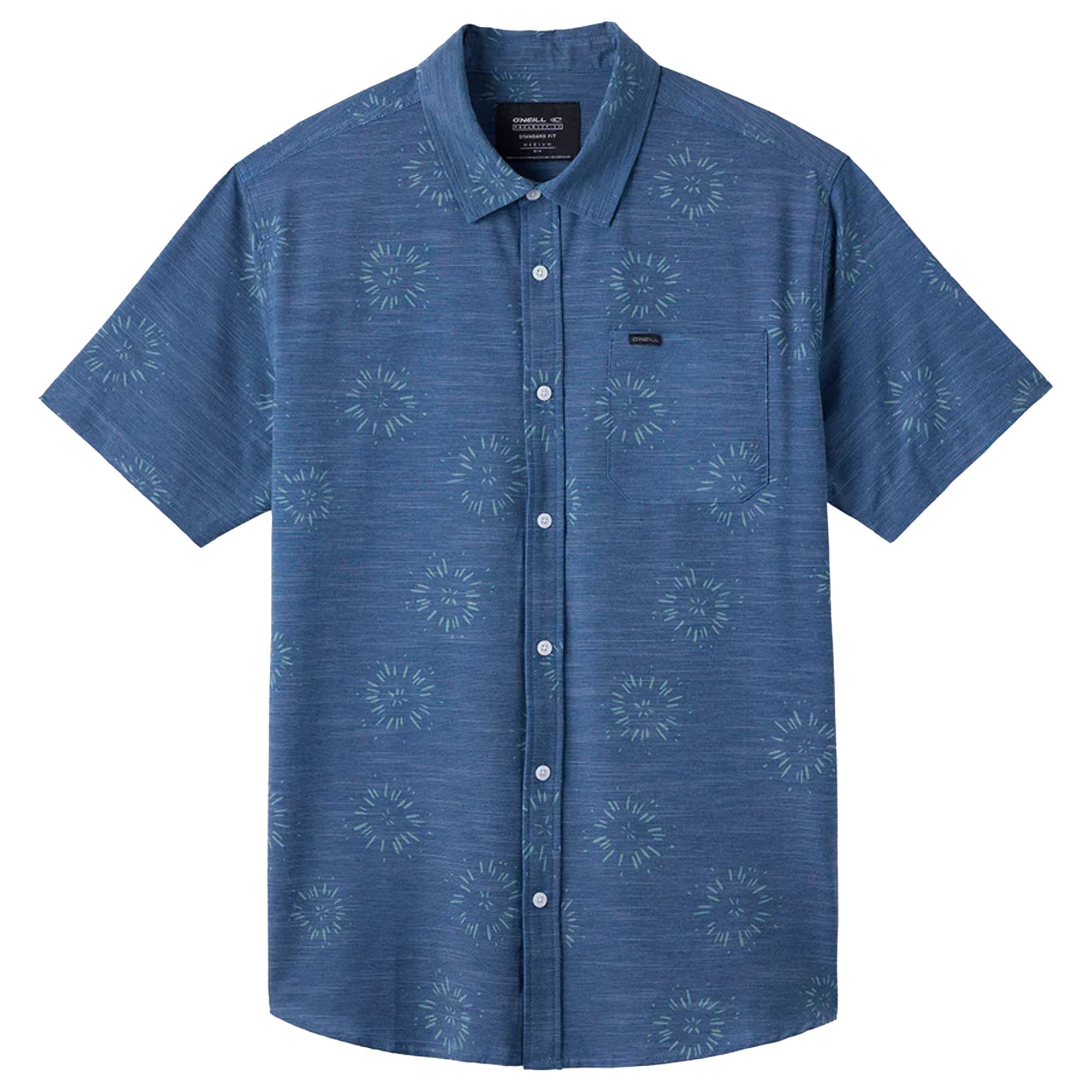 O'Neill TRVLR Upf Traverse Slub S/S Dress Shirt - Midnight Navy