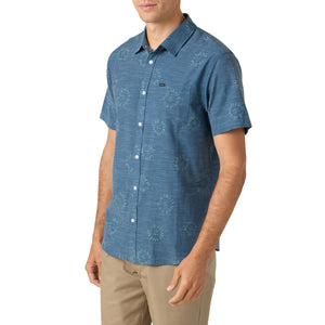 O'Neill TRVLR Upf Traverse Slub S/S Dress Shirt - Midnight Navy