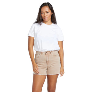 Volcom Stone Step High Rise Women's Walkshorts - Mocha