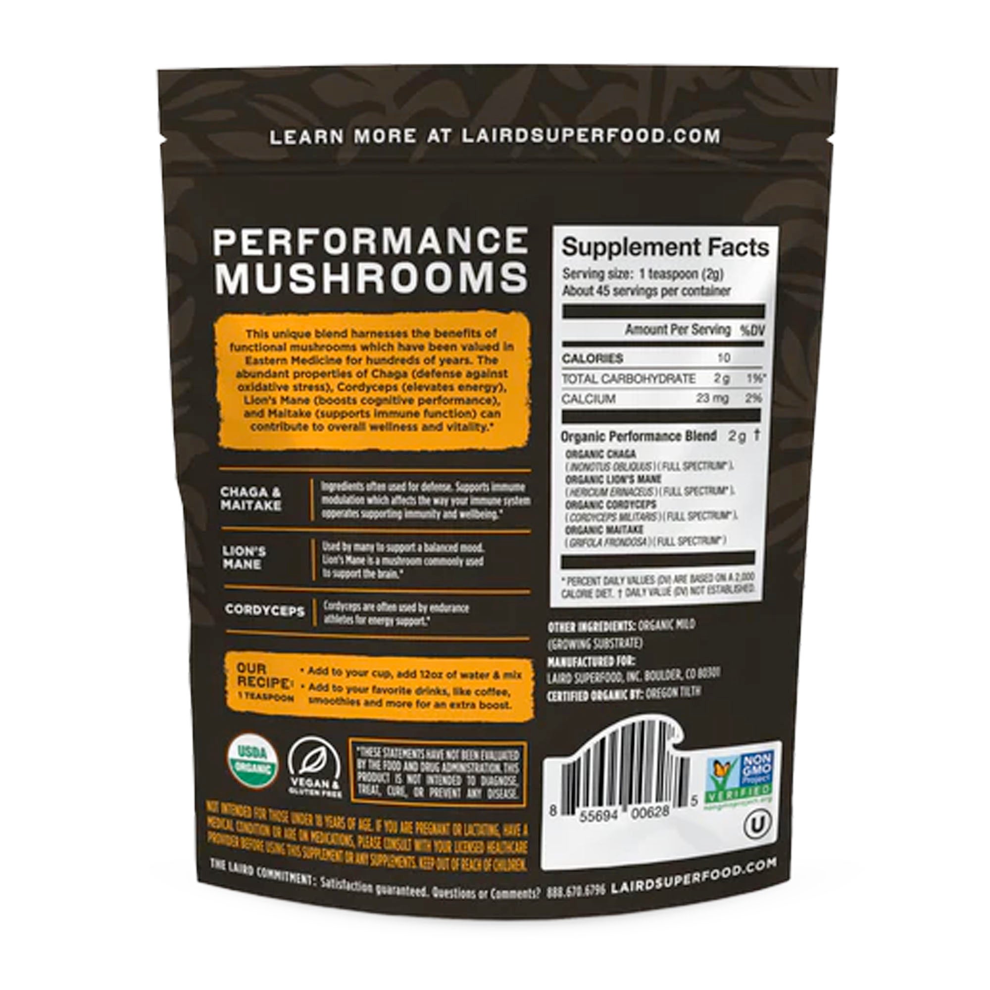 Laird Superfood Original Performance Mushroom Blend