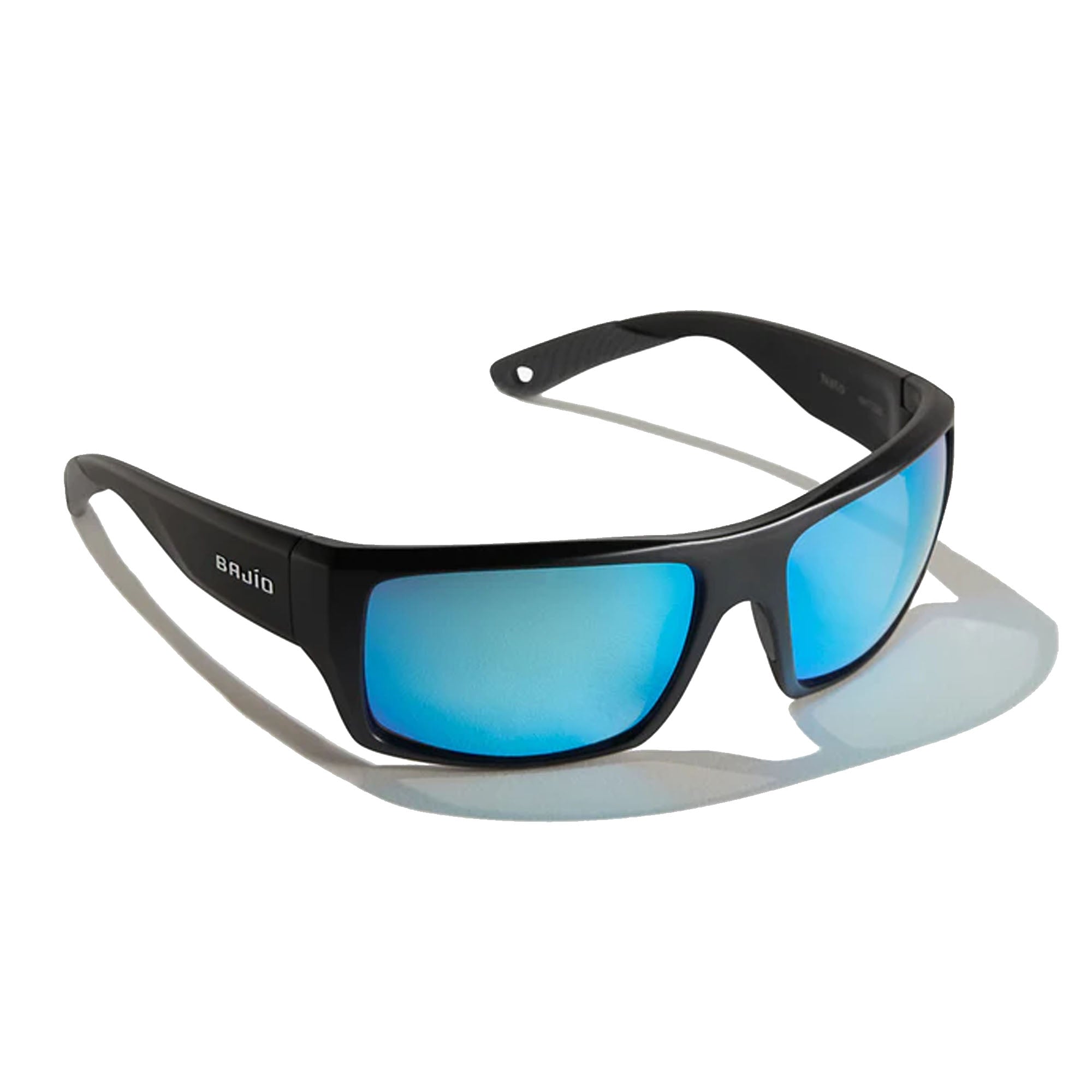 Bajio Nato X-Large Men's Sunglasses - Black Matte/Blue Mirror Polarized