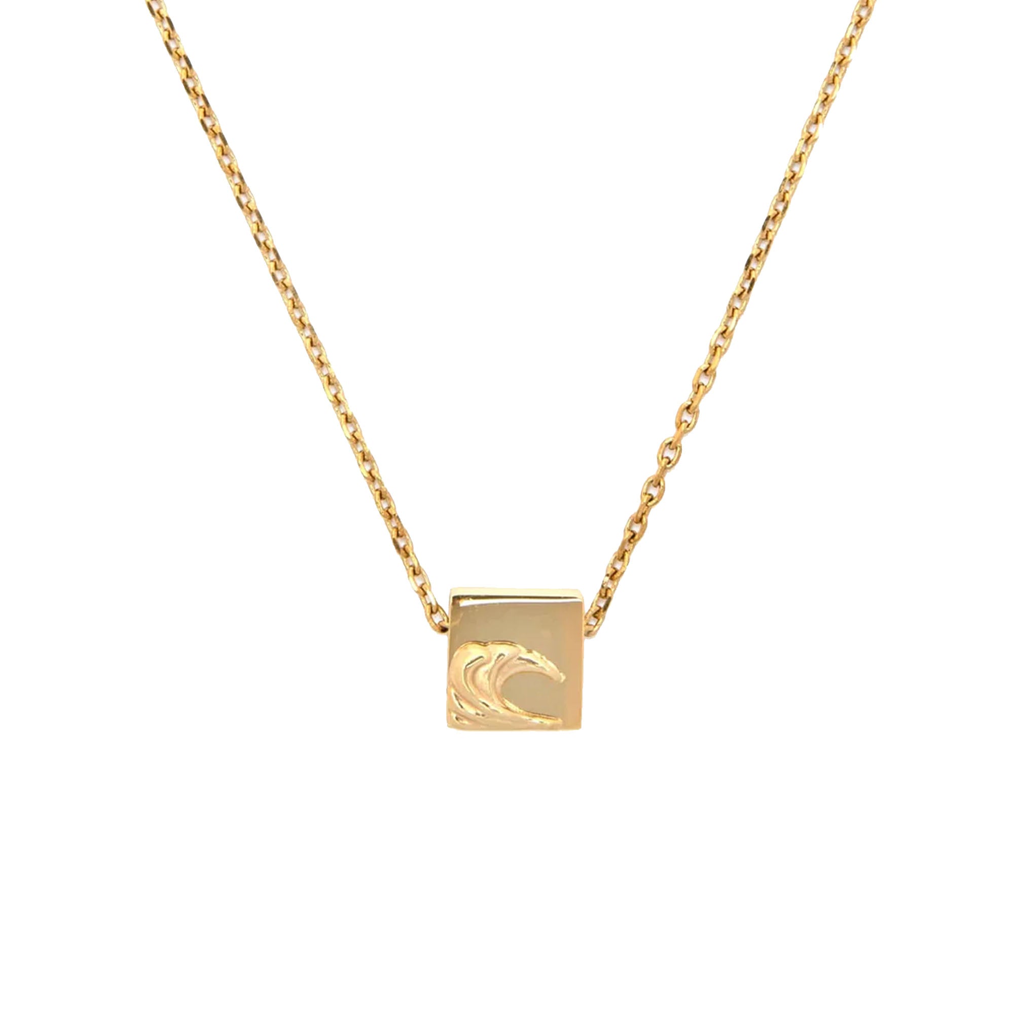 Pura Vida Surfrider Foundation Wave Pendant Necklace - Gold