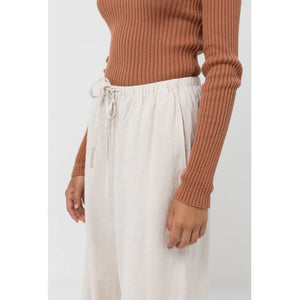 Rhythm Classic Drawstring Women's Pants - Oat