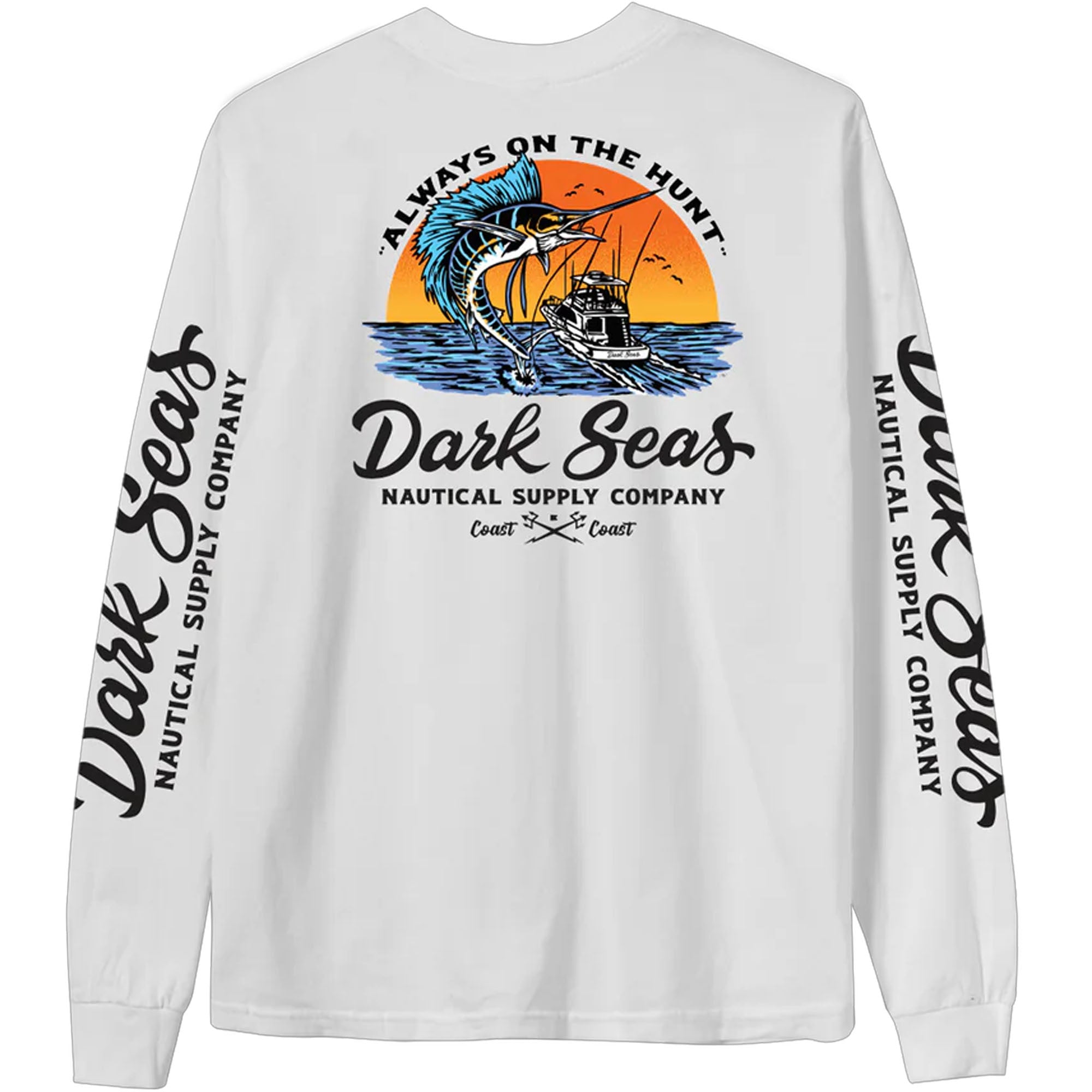 Dark Seas Open Ocean Stock Men's L/S T-Shirt - White