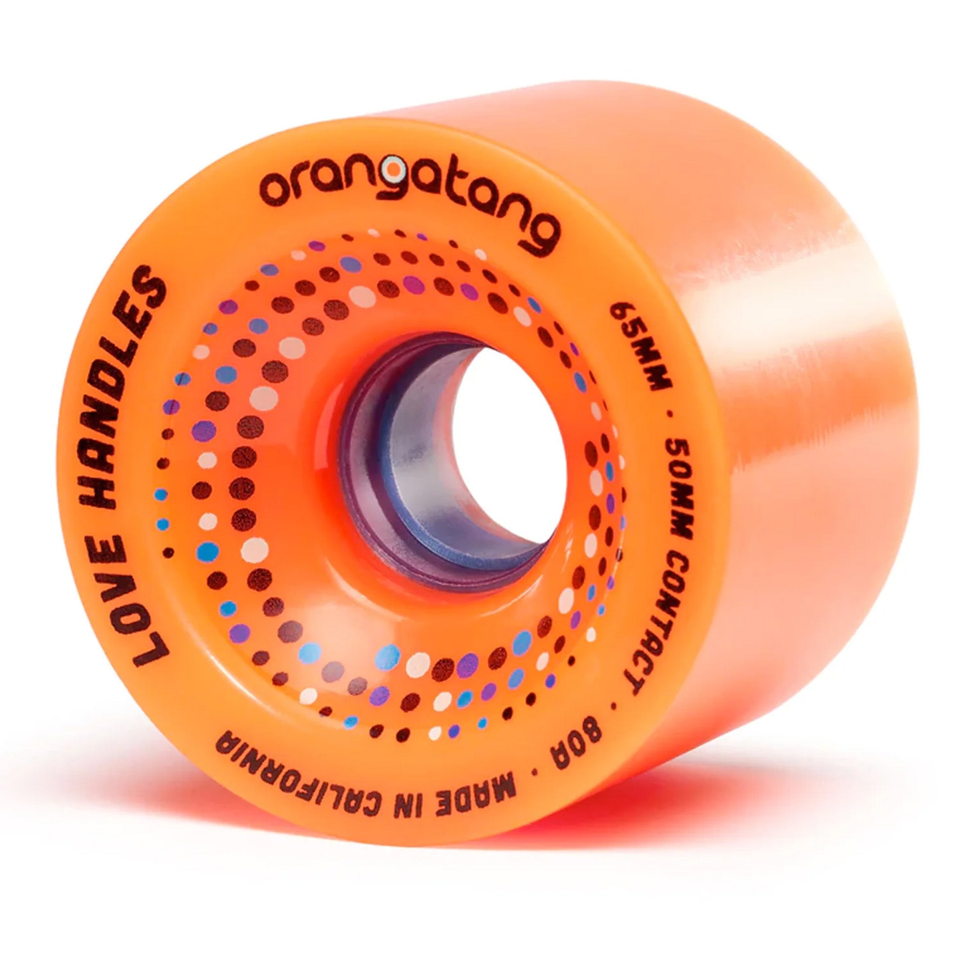 Orangatang Love Handles 65mm 80a Longboard Skateboard Wheels - Orange