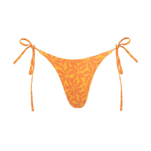 Rhythm Allegra Tie Side Hi Cut Women's Bikini Bottoms - Orange