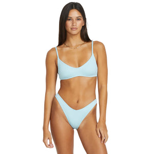 Volcom Pucker Up Scoop Crop Women's Bikini Top - Cloud Blue