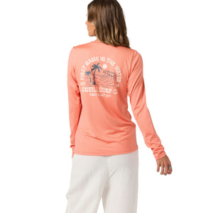 O'Neill Breezy UPF 50+ L/S Sun Shirt - Heather Peach