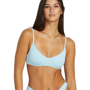 Volcom Pucker Up Scoop Crop Women's Bikini Top - Cloud Blue