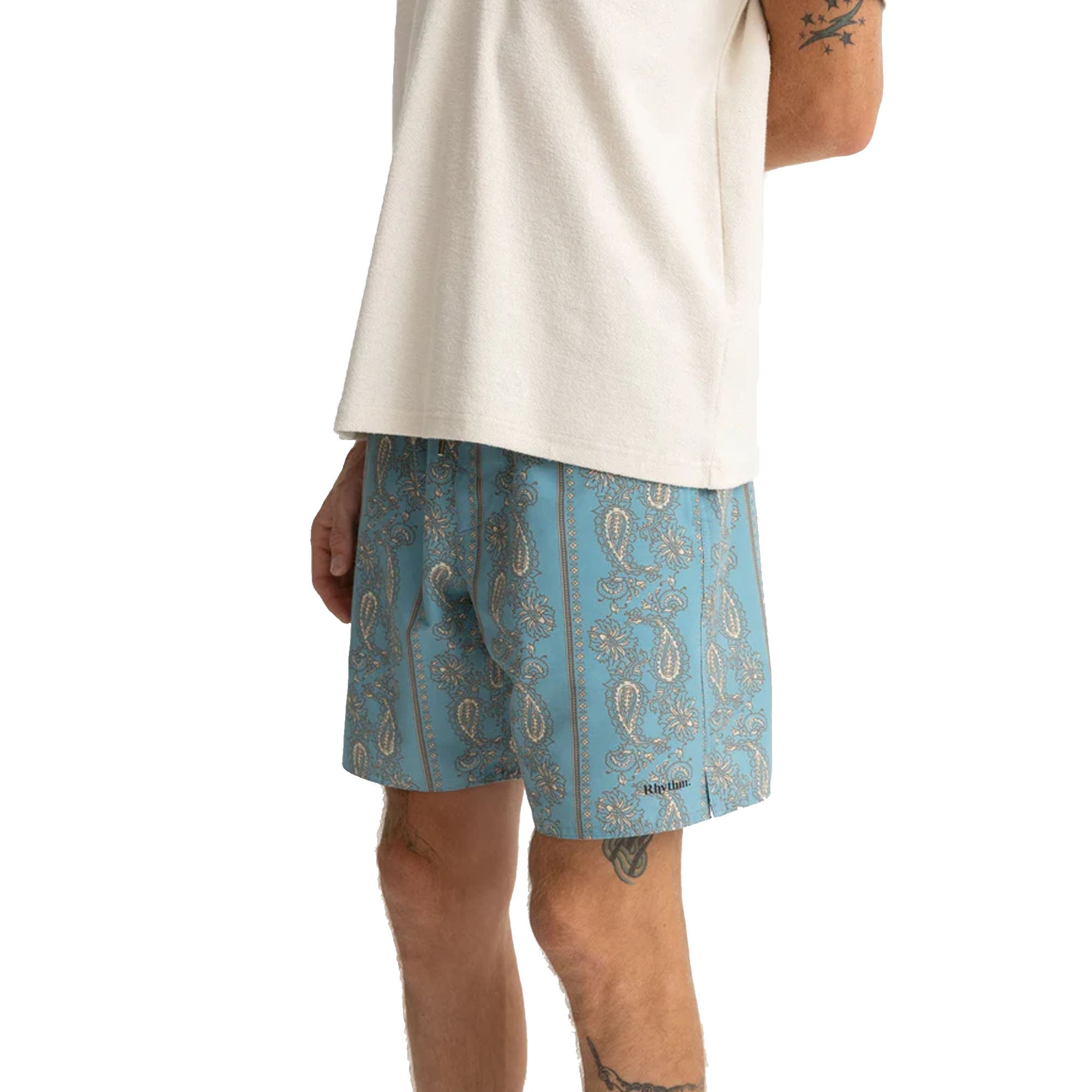 Rhythm Paisley Stripe Men's Boardshorts - Blue