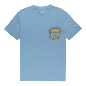 Marsh Wear Mallard Camo Pamilco Men's S/S Pocket T-Shirt - Blue