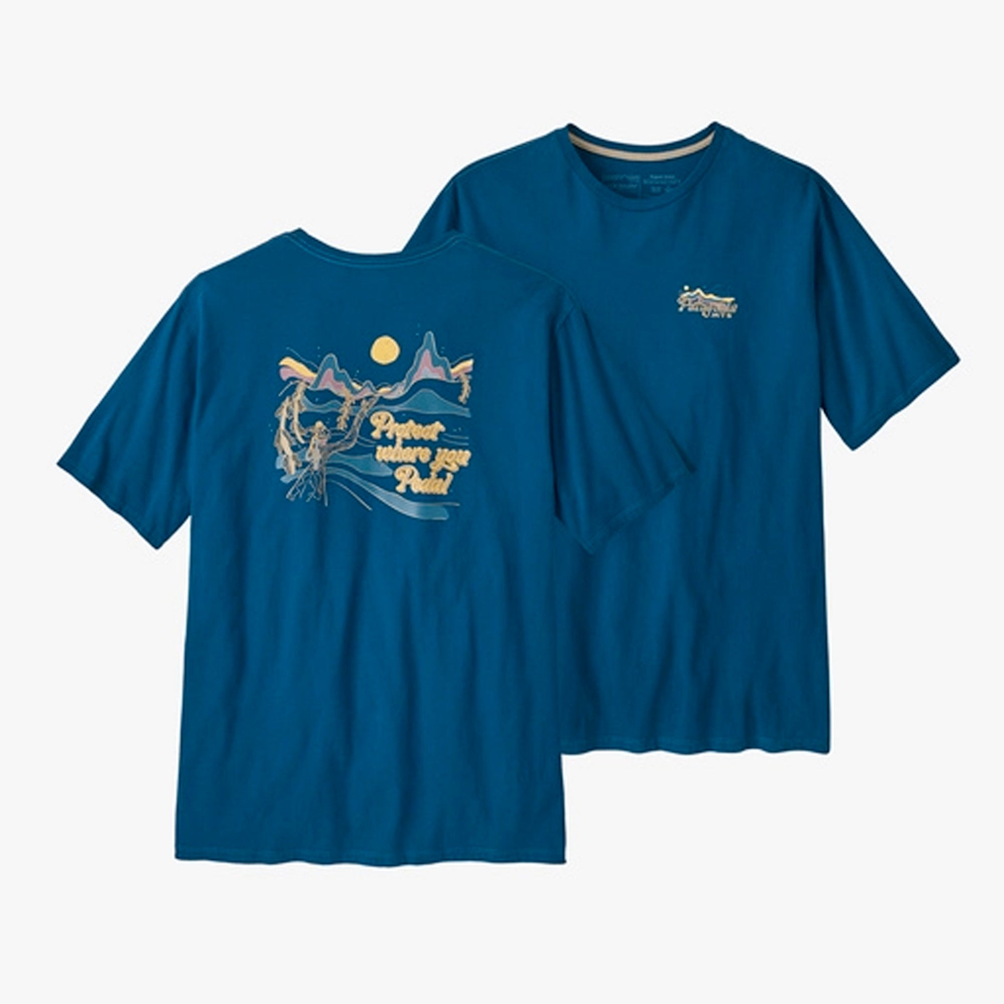 Patagonia Protect Pedal Men's S/S T-Shirt - Blue