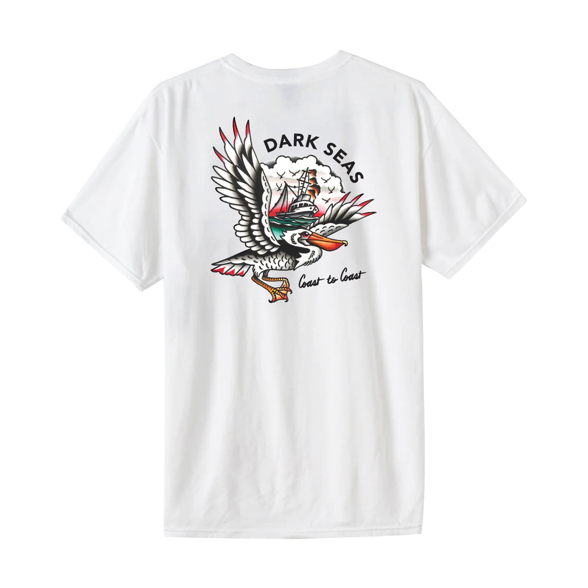 Dark Seas Pelican's Watch Wicking Men's S/S T-Shirt - White