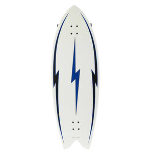 Hamboard Pescadito 43" Surfskate Skateboard - North Shore White