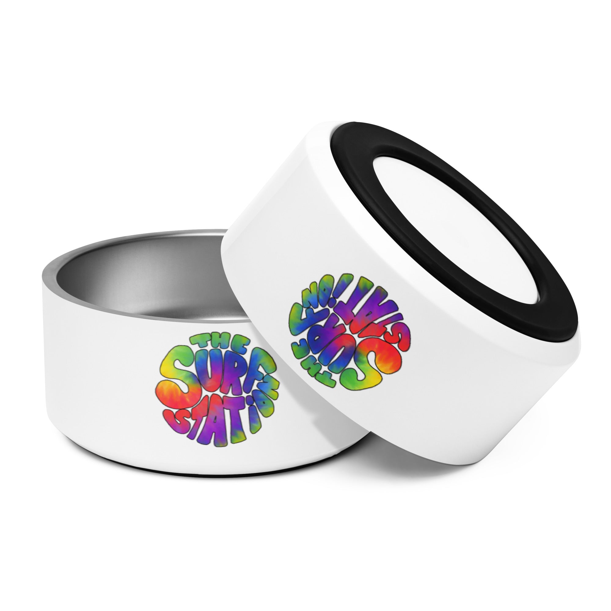 Surf Station Hippie Tie Dye Pet Bowl