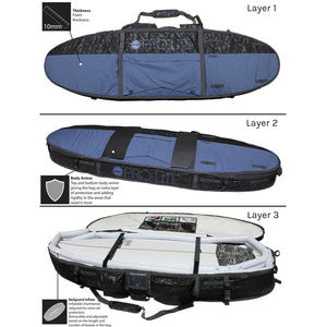 Pro-Lite Armored Finless Coffin Travel 2/3 Board Bag