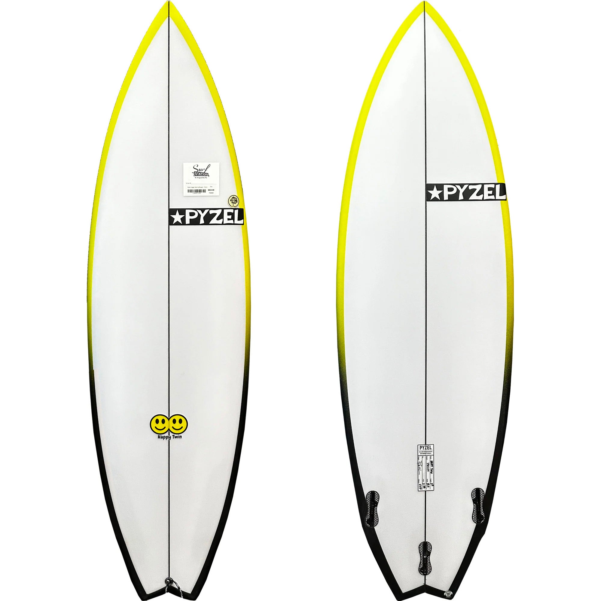 Pyzel Happy Twin 5'8 Surfboard - FCS II