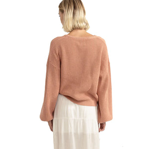 Rhythm Classic Knit Jumper Women's L/S Sweater - Rose