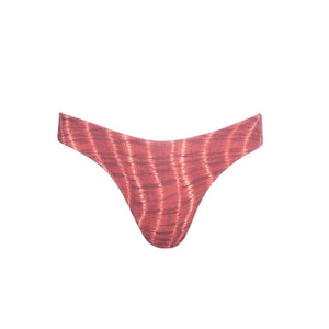 Rhythm Sahara Tie Dye Hi Cut Women's Bikini Bottoms - Red