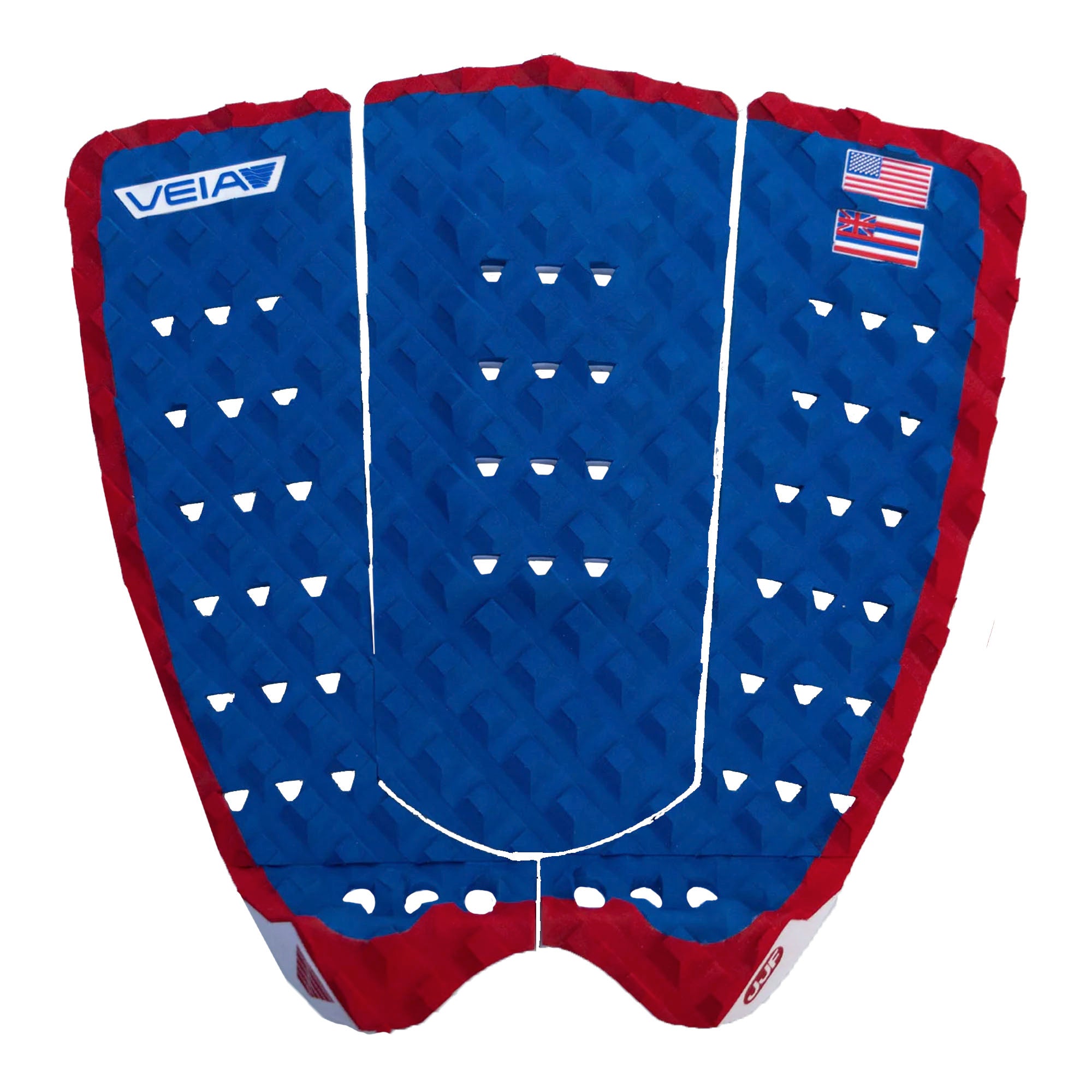 VEIA JJF Round Tail Pro Traction Pad - USA Blue/Red