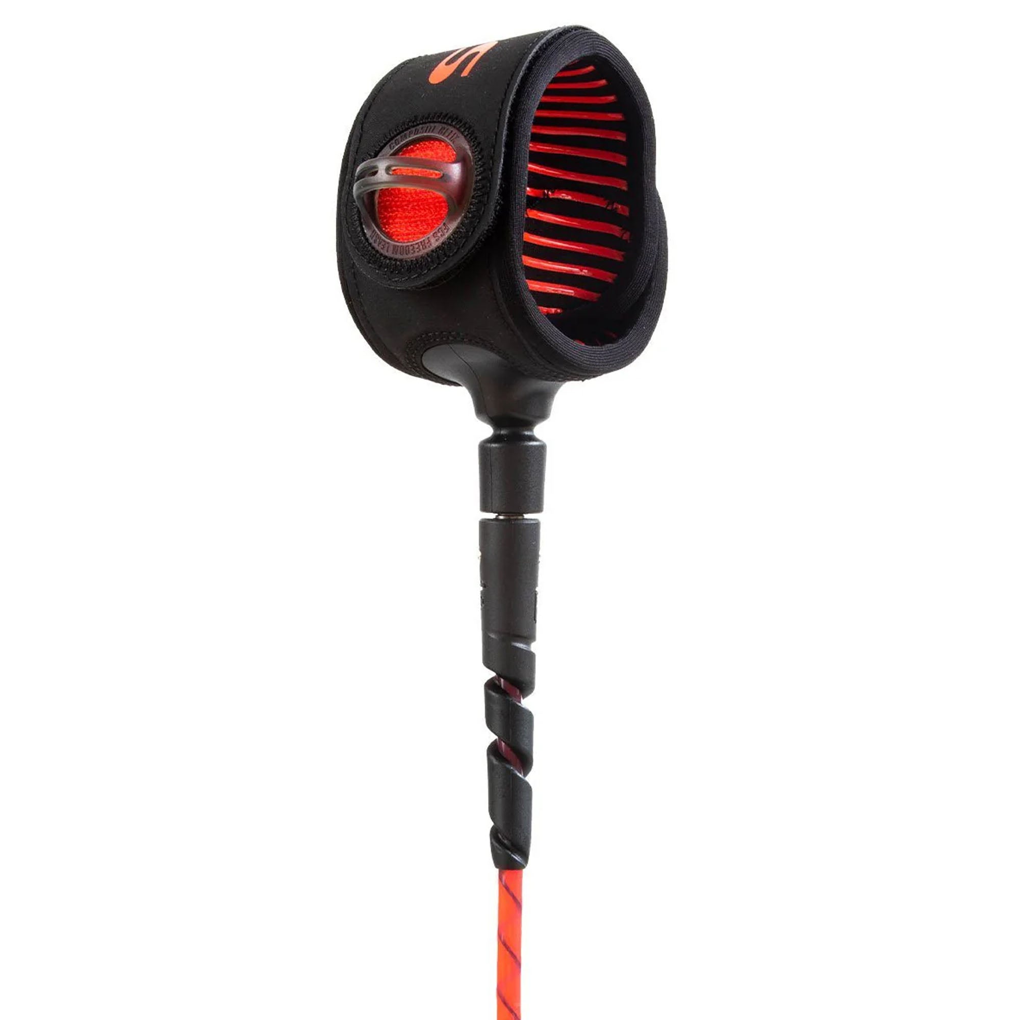 FCS Freedom Helix All Round 6' Surfboard Leash - Red/Black