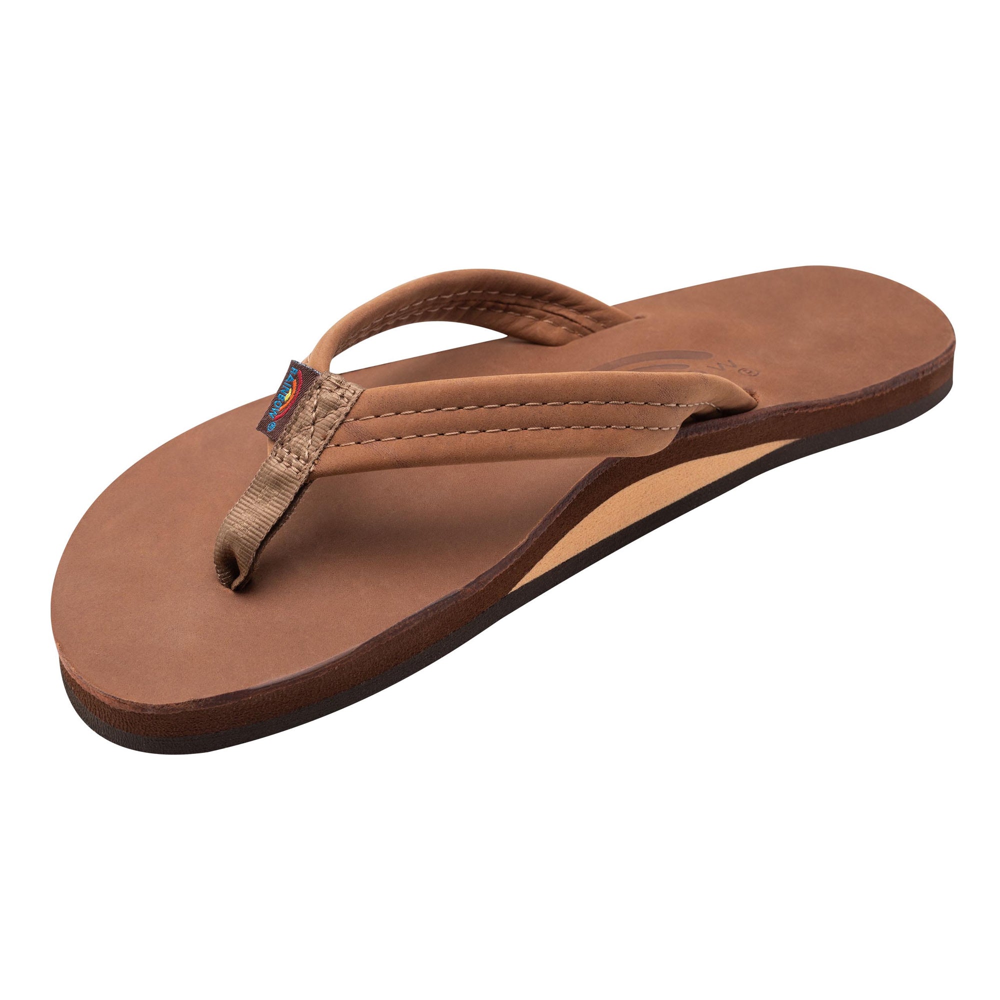 Rainbow Single Premier Leather Men's Sandals - Redwood