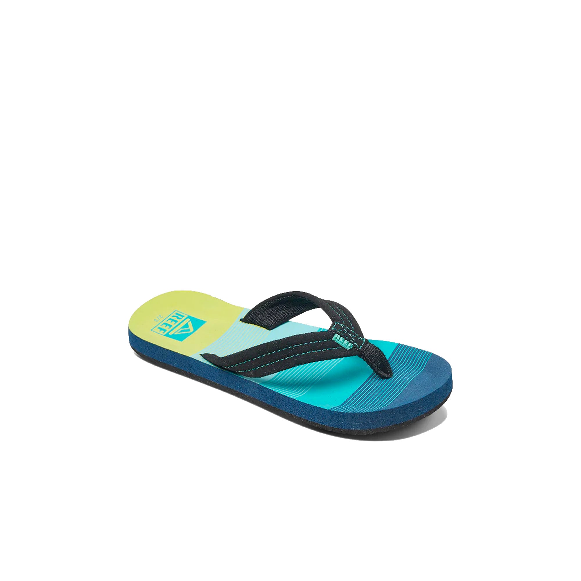 Reef Little Ahi Youth Boy's Sandals - Aqua Green