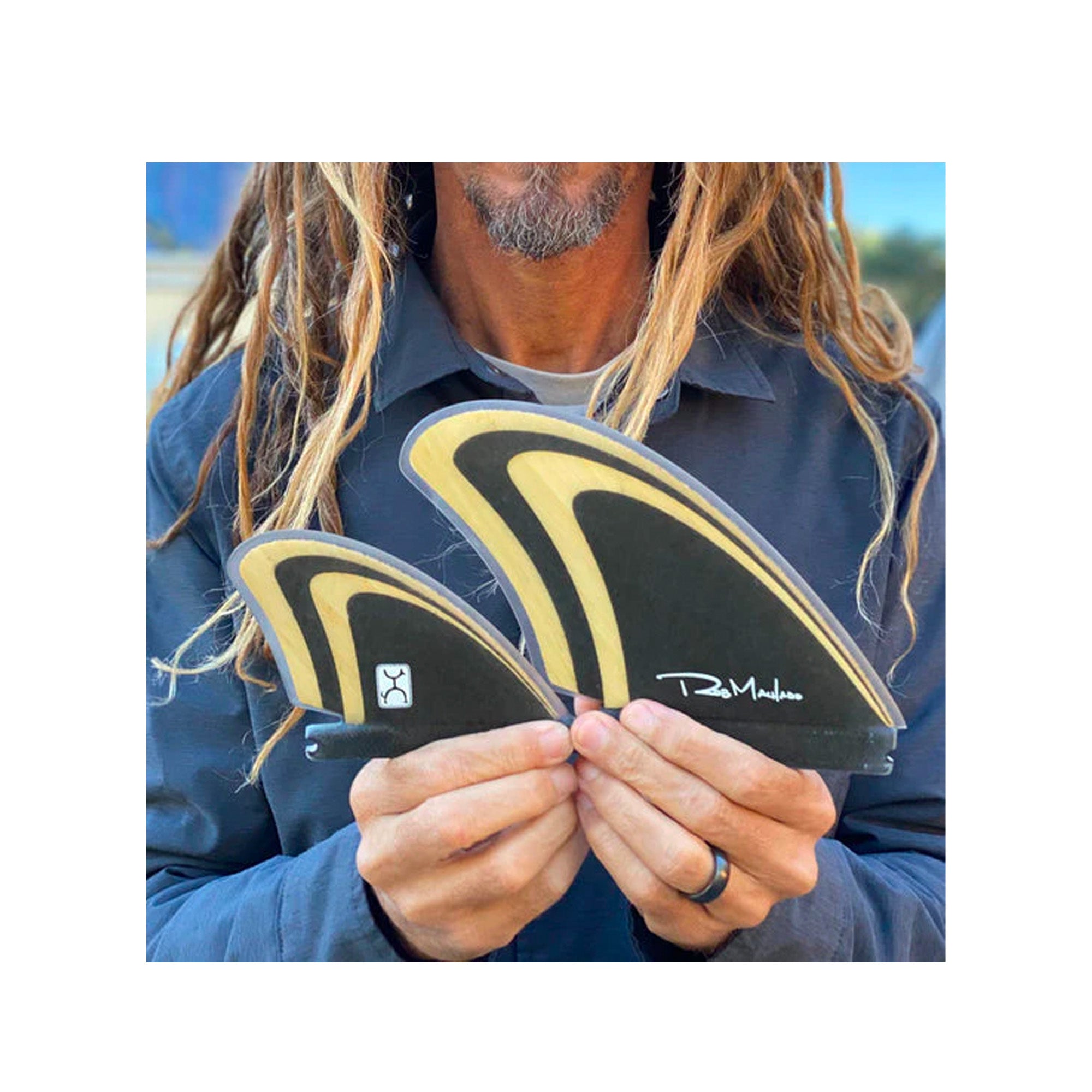 Firewire Machado Seaside Futures Quad Surfboard Fins - Bamboo/Black