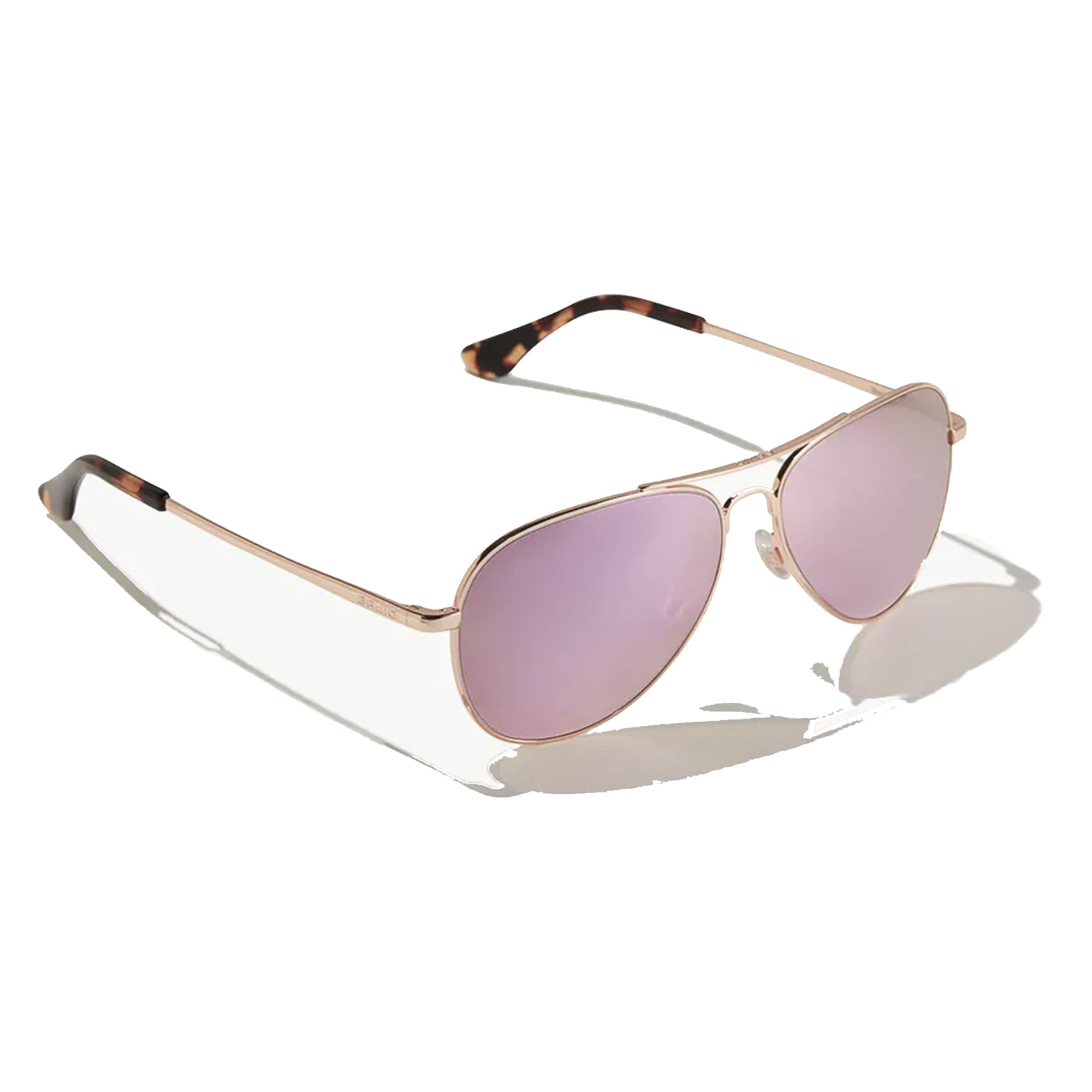 Bajio Soldado Medium Women's Sunglasses - Rose Gold Satin/Rose Mirror Polarized