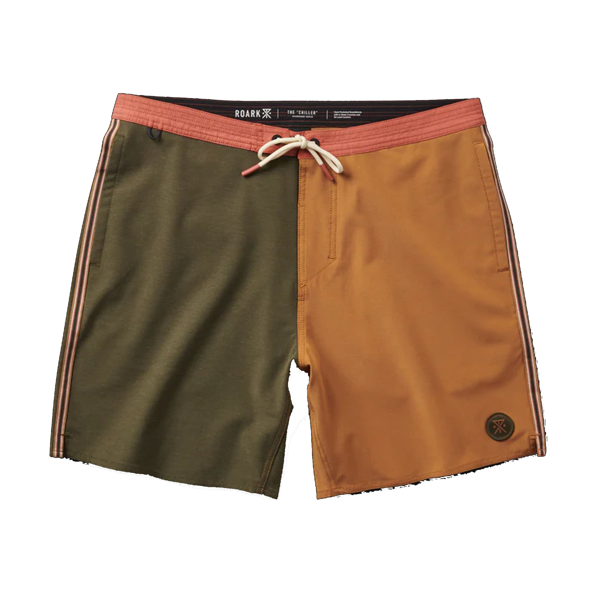 Roark Chiller 17" Mixtape Mens Boardshorts - Pignoli Brown