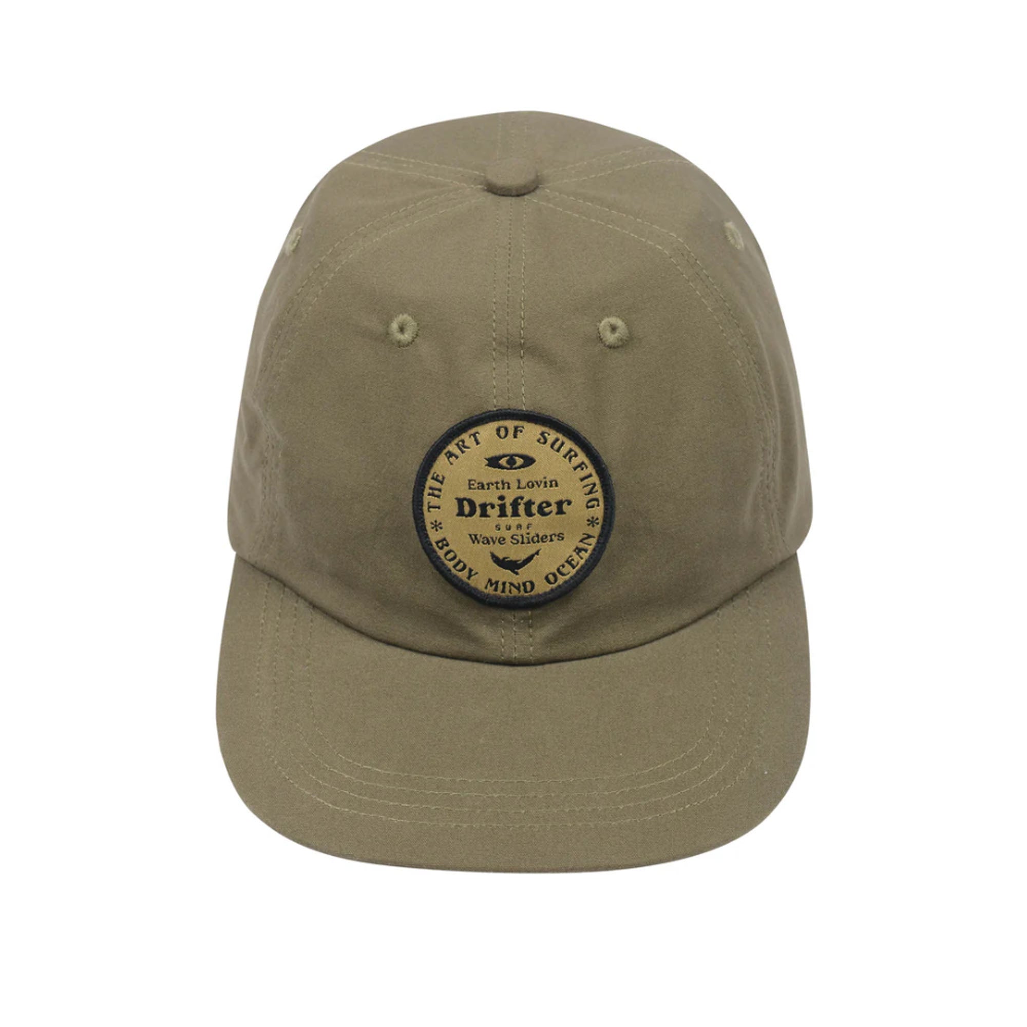 Drifter Surf Wave Slider 6 Panel Men's Hat - Sage Green