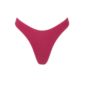 Rhythm Brighton Isla Rib Skimpy Women's Bikini Bottoms - Sangria