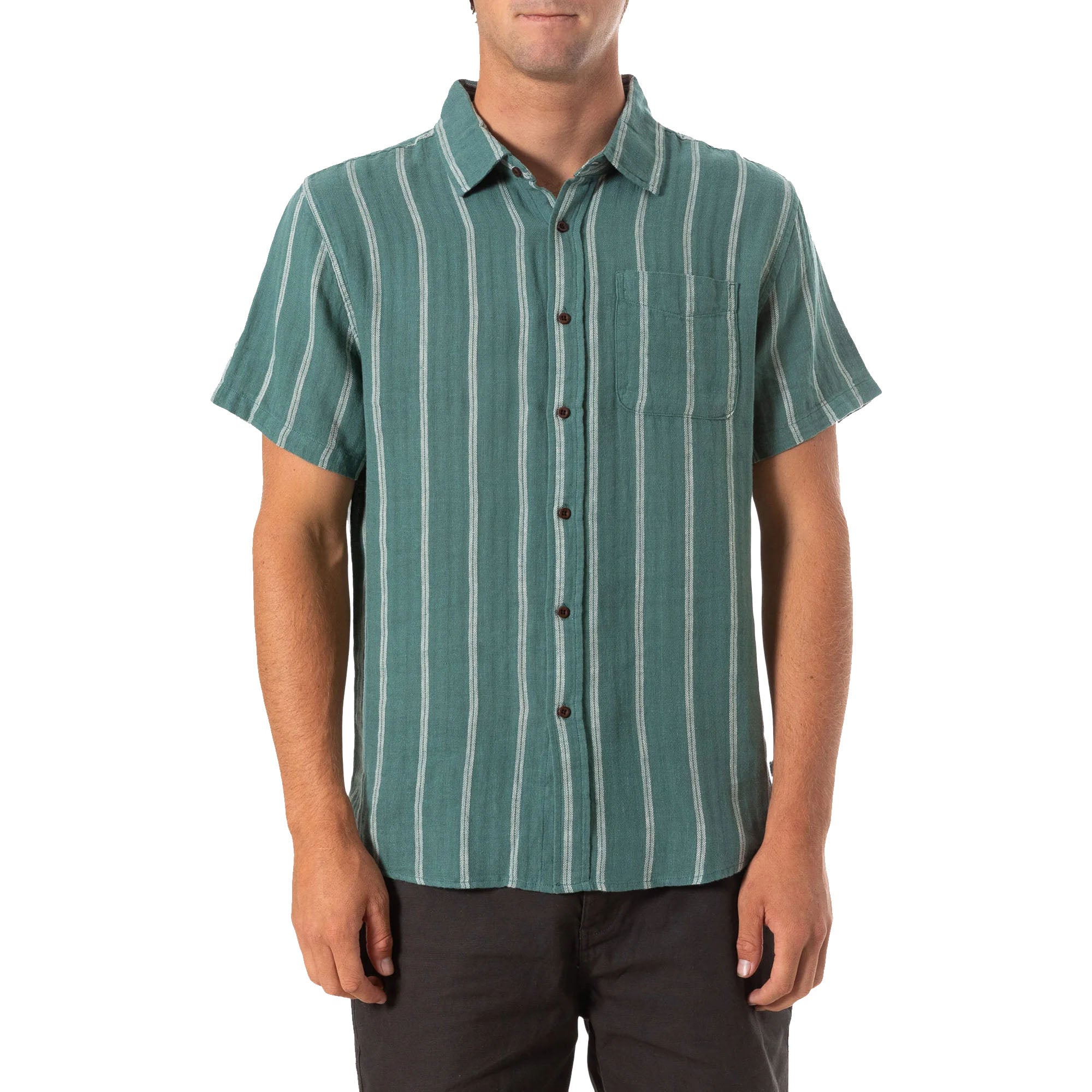 Katin Alan Men's S/S Woven Shirt - Green