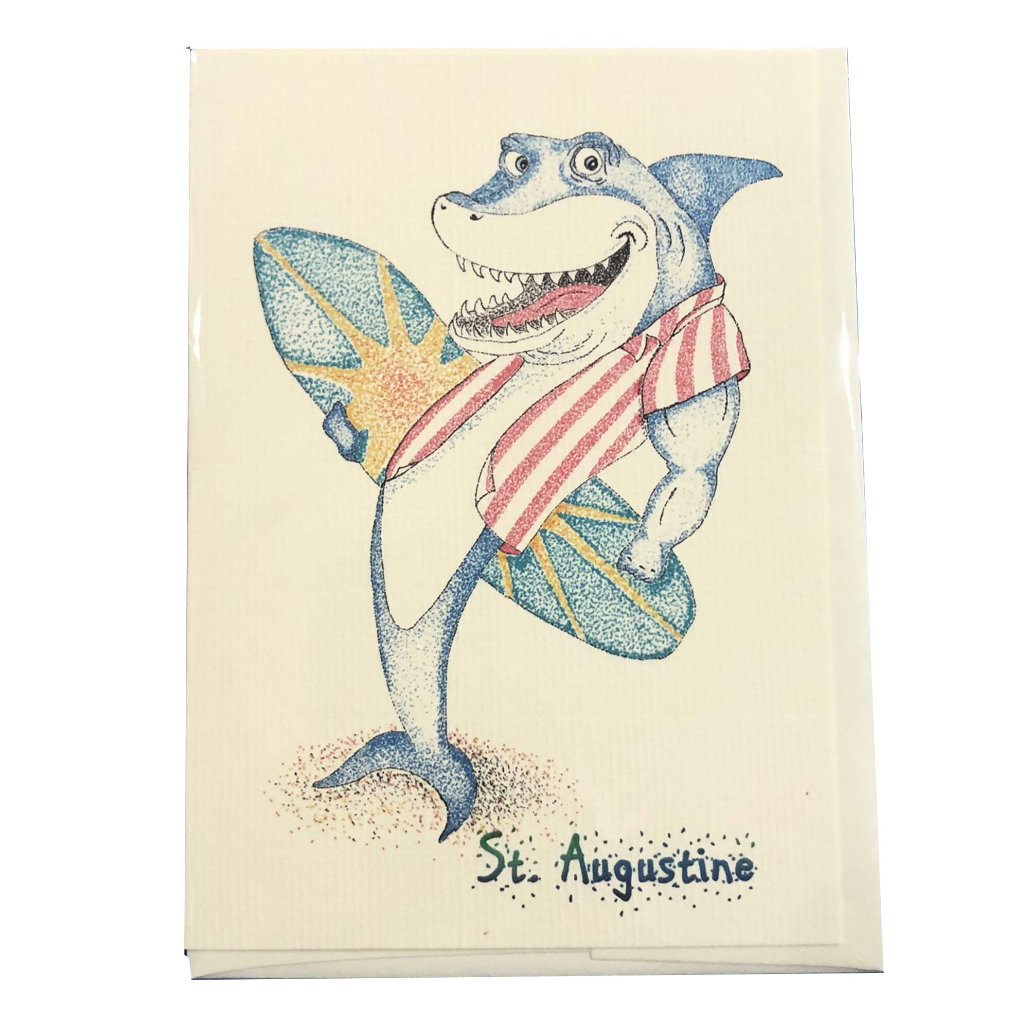 Lottie Dottie Art Friendly Shark Greeting Card