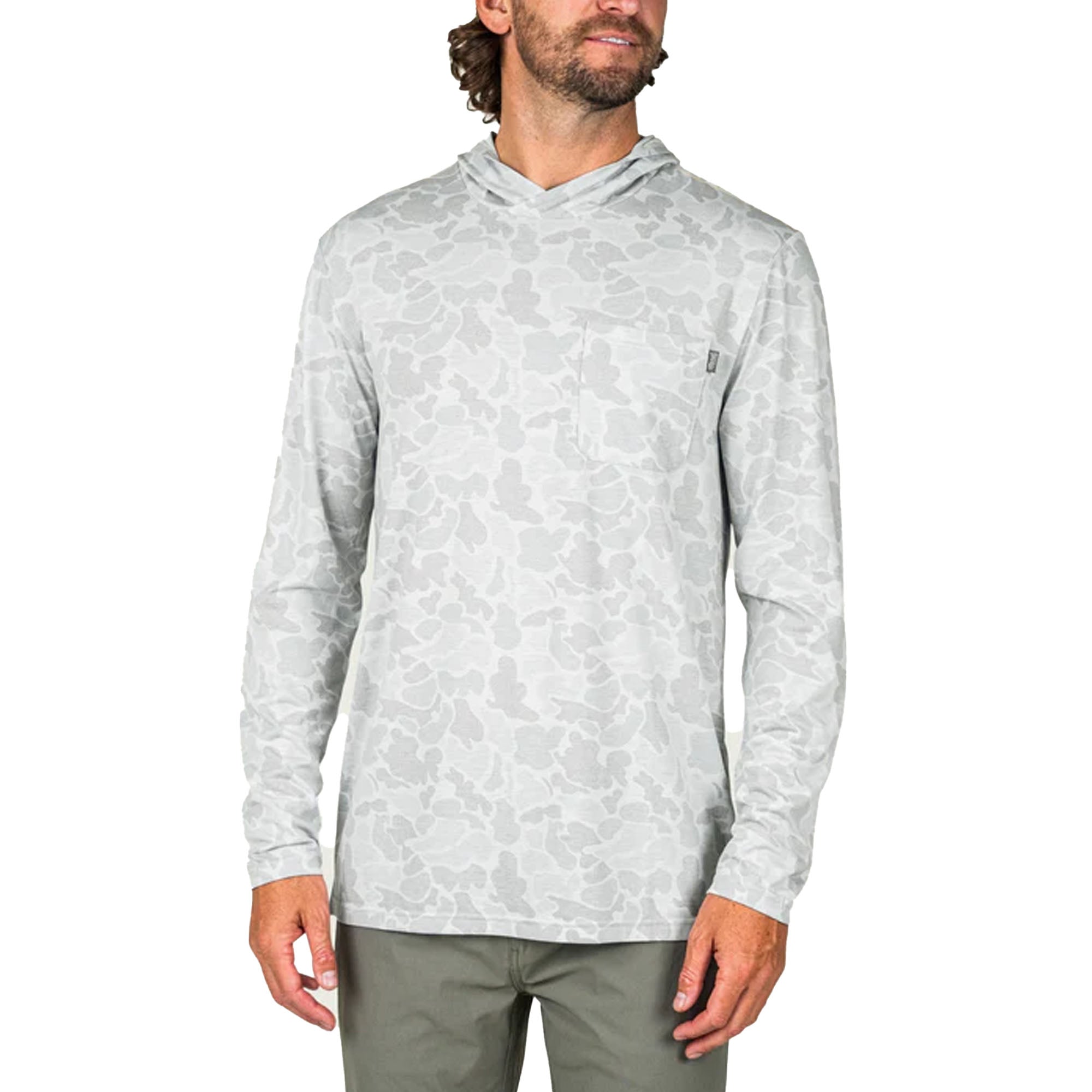 Marsh Wear Buxton Hagood Performance Men's L/S Hoodie - Grey Mallard Camo