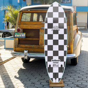 Softech Sky Brown 5'6 Soft Surfboard - Seafoam/Checkered