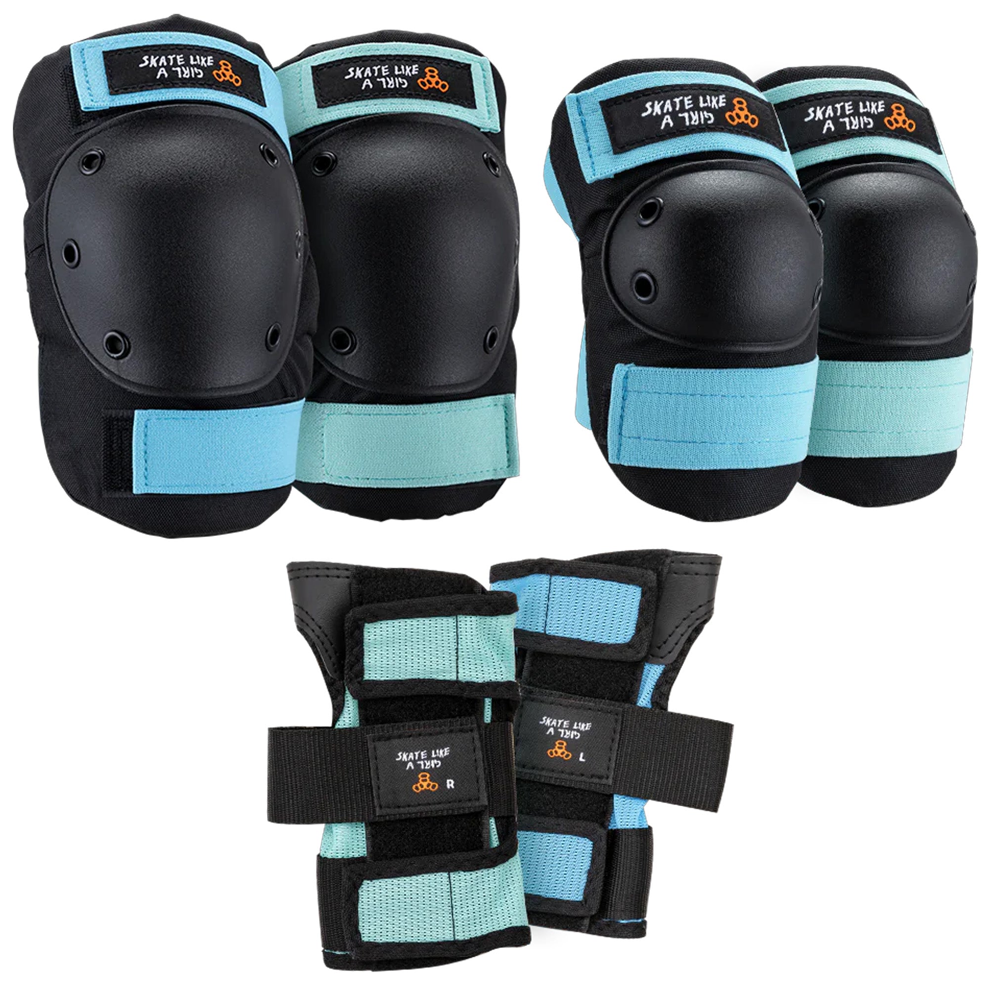 Tripe 8 Saver Series Youth 3-Pack Pad Set - Skate Like A Girl